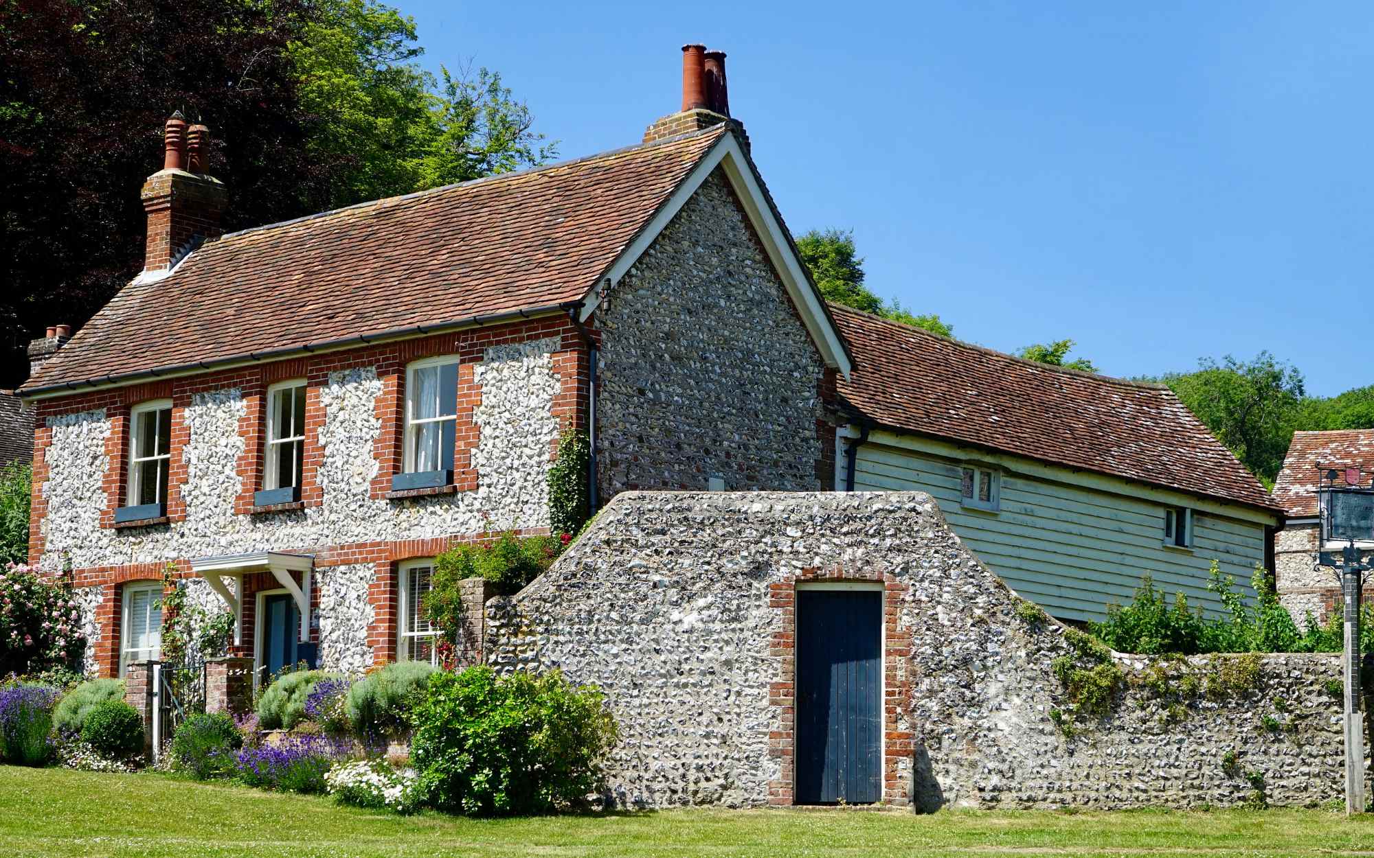 Scottish stone house exterior garden